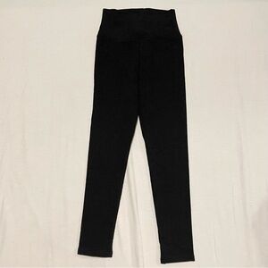 TNA Black Fleece Leggings High Waisted Dark Grey Size Small